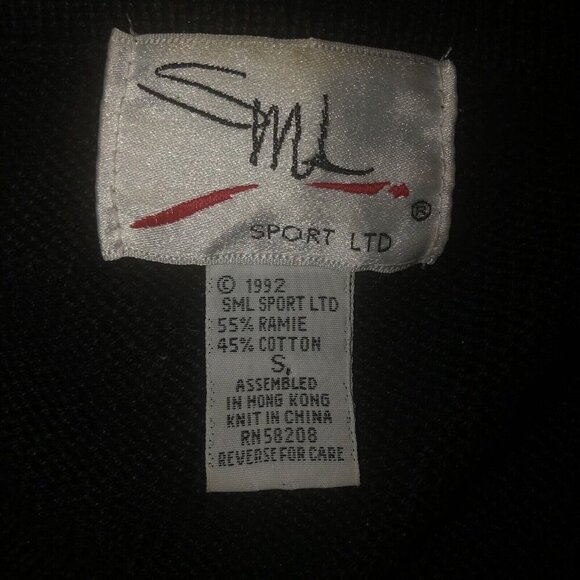 Vintage SML Sport LTD Sz S Women’s '92 Black Sequin Beads Christmas Knit Sweater - Picture 2 of 7